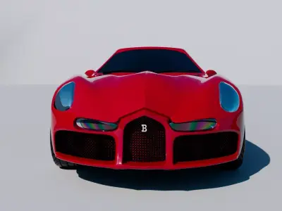 bugatti car 3D model