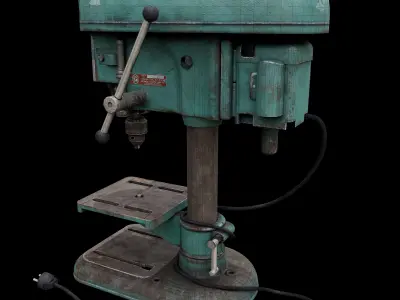 Drill Machine Low-poly 3D model purchase
