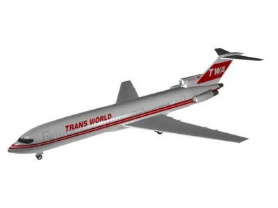 Trans world  Airlines 727 - 200 3D model