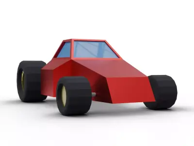 Race Car Low-poly Free low-poly 3D model