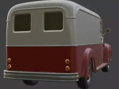 Classic Delivery Van 3D Model 3D model