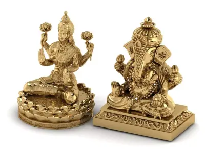 Lakshmi ji Ganesh ji model 3D print model
