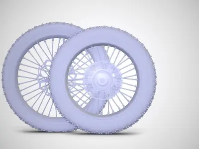 Motorcycle Tire Low-poly 3D model