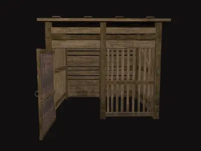 Medieval Prisoner Cell V01 Low-poly 3D model