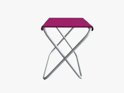 Cartoon CampChair Low-poly 3D model