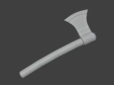 Bloody Axe Free low-poly 3D model