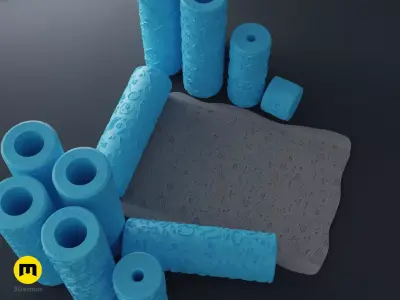 Children Day Texture Rollers Free 3D print model