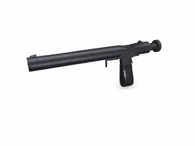 Welrod MK 2 Bolt Action Pistol Low-poly PBR Low-poly 3D model