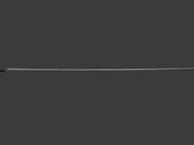 Shamshir Curved Sword 3D Model Low-poly 3D model