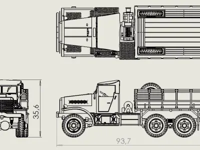 US White 666 Cargo 3D print model