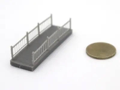 HO Small bridge 2 train model  3D print model