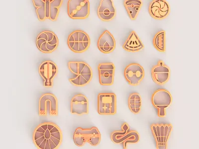 SMALL PART 2 POLYMER CUTTER SET 3D print model