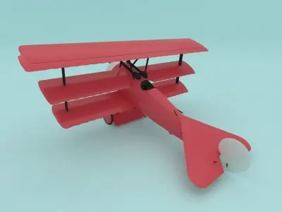 Airplane toy biplane 3D model