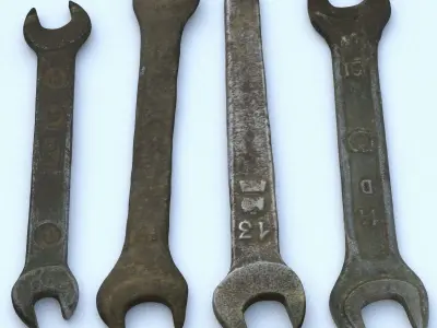 Wrenchs Middle Poly 3D model