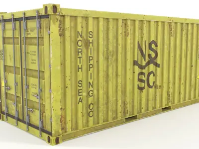 Container 20 ft low poly Low-poly 3D model