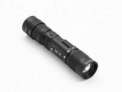 Tactical Flashlight Realistic Model Low-poly 3D model