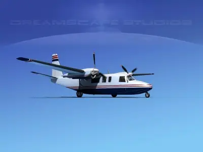 Rockwell Turbo Commander 690 V14 3D model