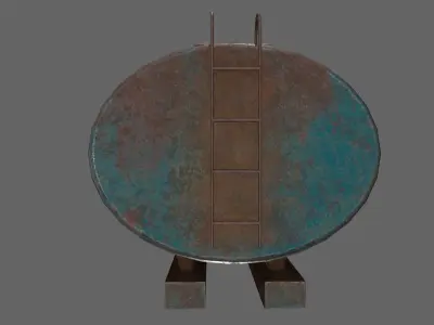 tanker metal tank Low-poly 3D model
