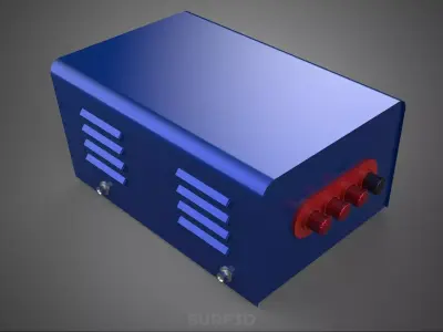 TRANSFORMER CONTROL PANEL VOLTAGE REGULATOR BOX AC DC POWER PSU 3D model