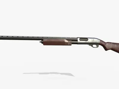 Shotgun Remington 870 Low-poly 3D model
