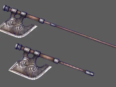 Axe Heavy 02 Low-poly 3D model