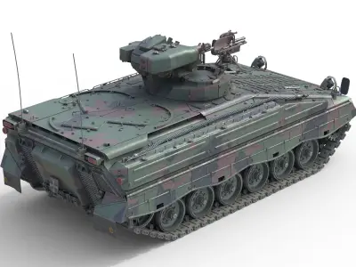 Marder 1A3 infantry fighting vehicle Low-poly 3D model