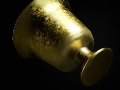 PBR Old Chalice Low Low-poly 3D model