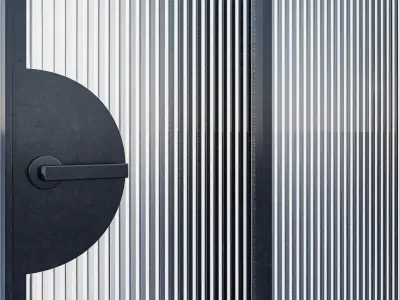 Interior Door Metal Set 01 3D model