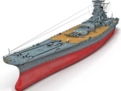 Japanese Battleship Yamato 3D model