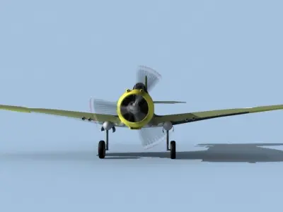 Curtiss H-75C Mohawk German Captured 3D model