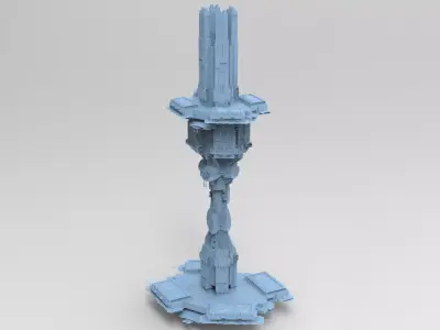 Elven Sci-Fi  Arch Pillar  3D model