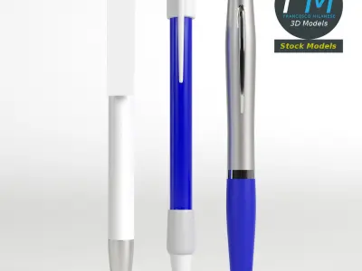 Pens set 3D model
