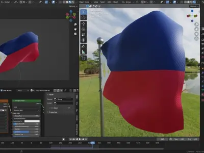 Animated Philippines Flags 3D model