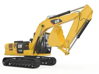 Excavator Medium Rigged 3D model