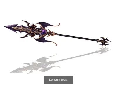 Spears Collection weapon with spike 3D Model Pack