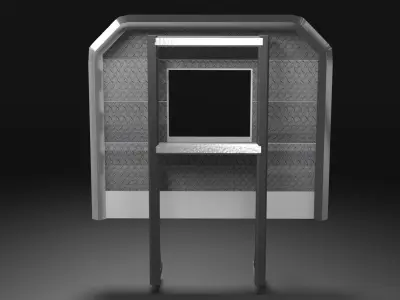 Semi Truck Back Rack Low-poly 3D model