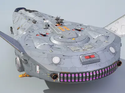 Sci-fi Corvette Greyhound 3D model