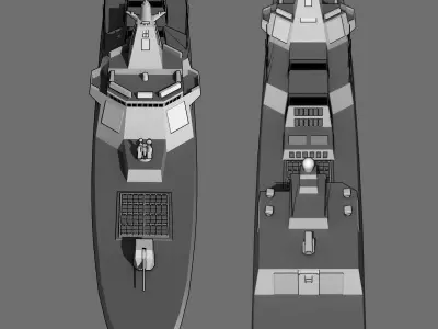 DDG Type 55 Renhai class Low-poly 3D model