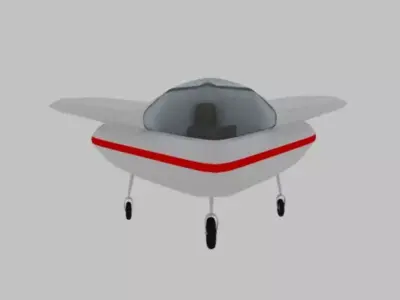 Electrical Aircraft Low-poly 3D model
