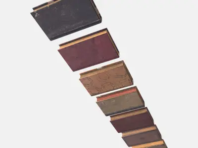 Old Antique Books Low-poly 3D model