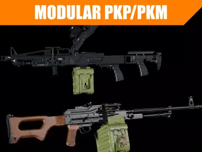 Modular PKP Low-poly 3D model
