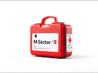 First Aid MSector Kit model pack Low-poly 3D model