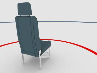 Seat with Seat Belt Game Ready - Unreal and Unity Low-poly 3D model