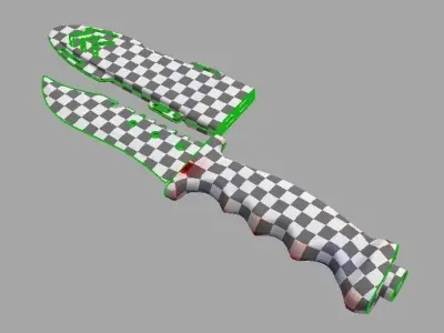 knife with holster  3D model