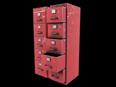 Cabinet V1 - 007 Low-poly 3D model