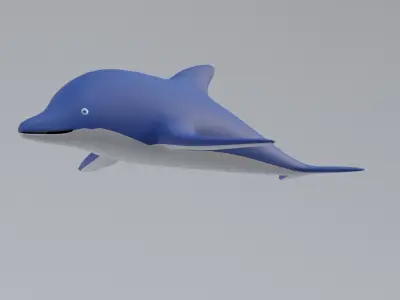 Cartoon Dolphin 3D model purchase
