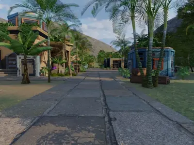 Lush Tropical Settlement 3D model