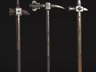 Medieval War Hammer - PBR Asset Low-poly 3D model