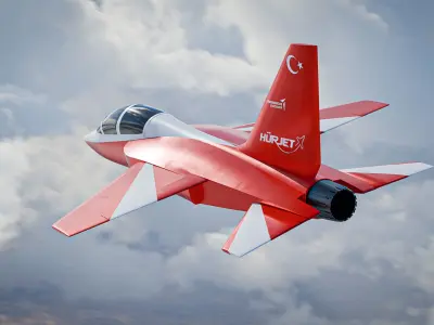TUSAS HURJET Low-poly 3D model