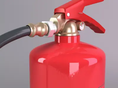 Water fire extinguisher Low-poly 3D model